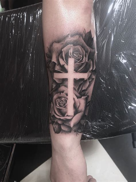 cross rose tattoo meaning